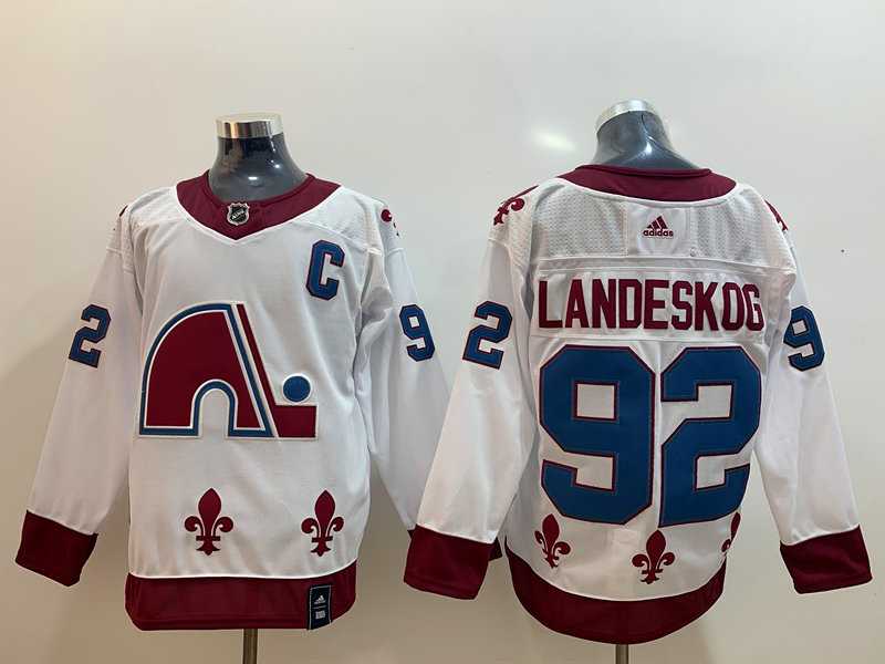Avalanche 92 Gabriel Landeskog White 2020-21 Reverse Retro Adidas Jersey,We sell and wholesale Avalanche 92 Gabriel Landeskog White 2020-21 Reverse Retro Adidas Jersey on line form chian!